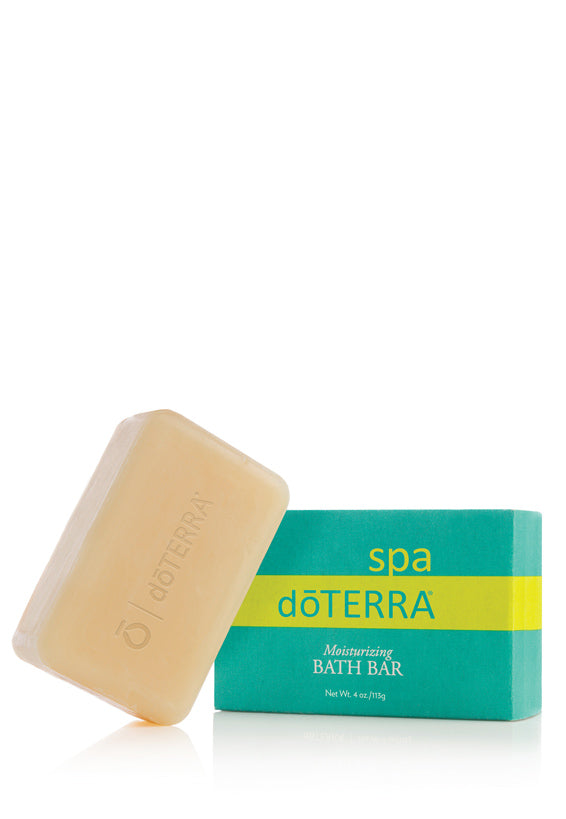 Barra de baño humectante doTERRA, limpia e hidrata la piel con un aroma relajante.