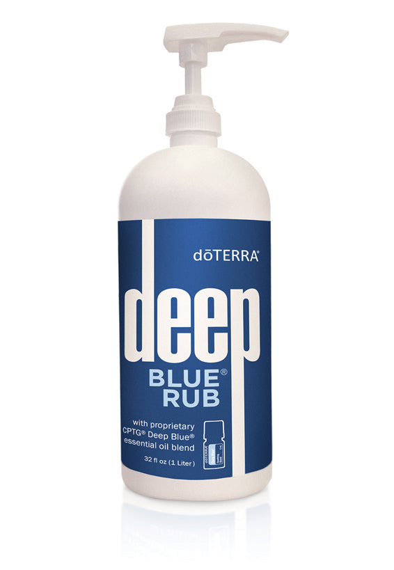 doTERRA Deep Blue Rub Liter Bottle - Provides long-lasting relief for muscle and joint discomfort.