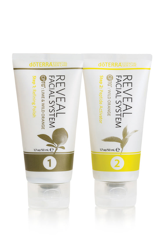 doTERRA Reveal Facial System, Exfoliates and rejuvenates the skin for a youthful appearance.