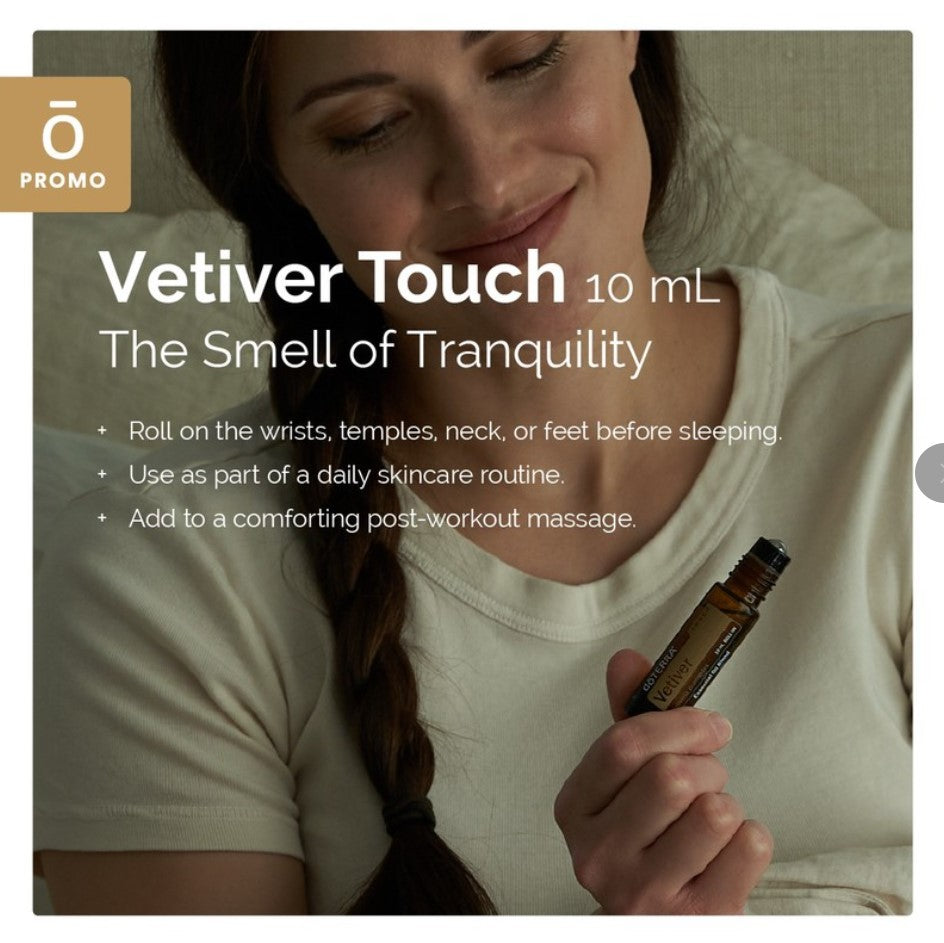 dōTERRA Vetiver Touch Roll-on, Conveniently promotes relaxation and emotional balance.