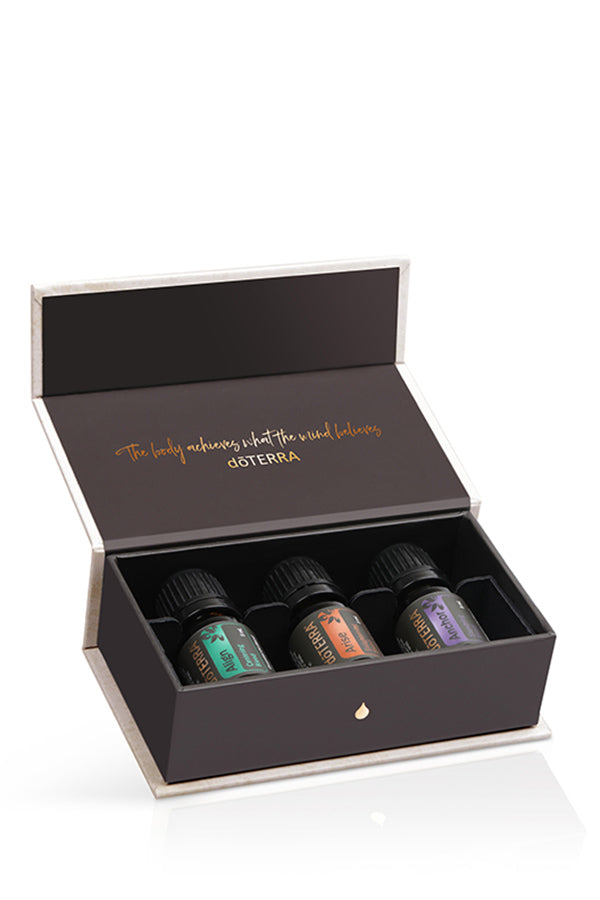 doTERRA Yoga Collection - Essential oils to enhance your yoga practice and promote mindfulness.