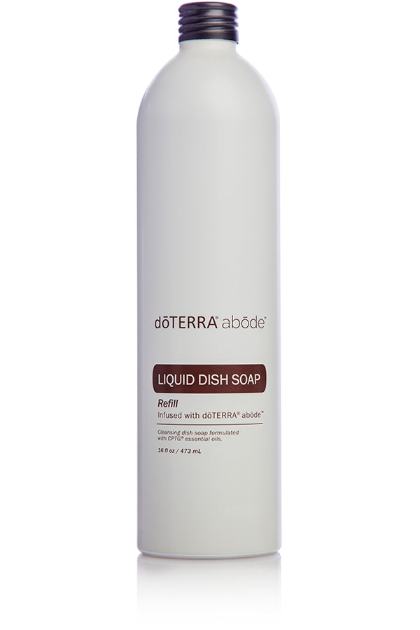 doTERRA Abōde Dish Soap, Cleanses dishes with a natural formula.