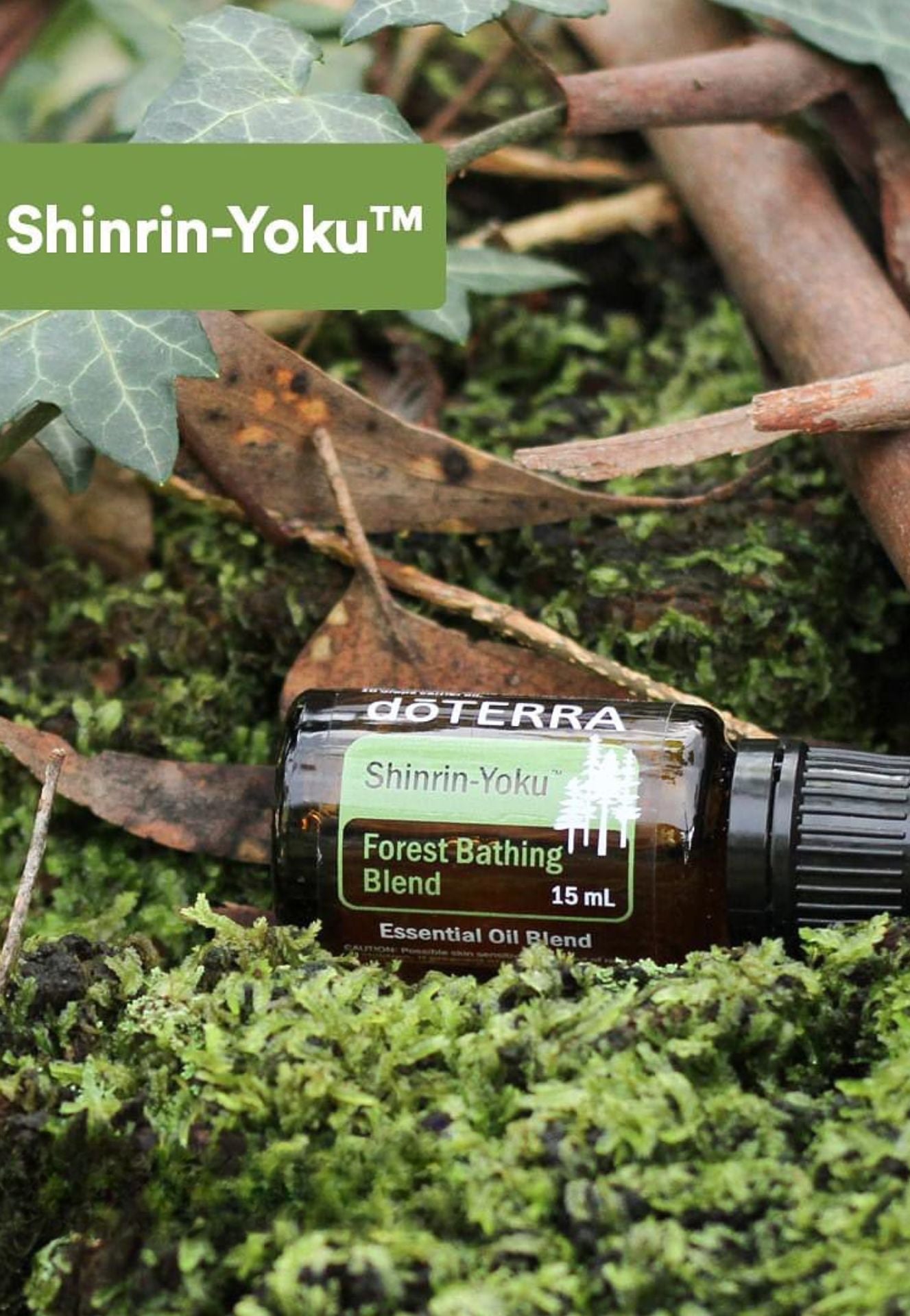 doTERRA Shinrin-Yoku Blend, Promotes relaxation and emotional balance with a forest aroma.