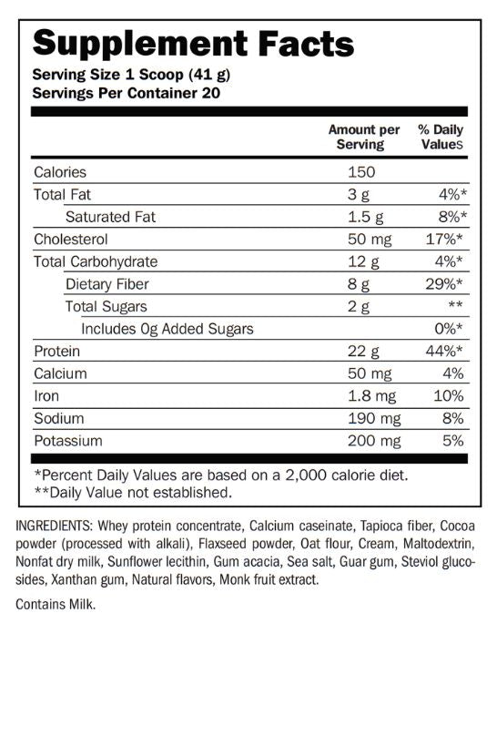 Proteína de chocolate dōTERRA, proporciona un suplemento proteico delicioso y nutritivo.