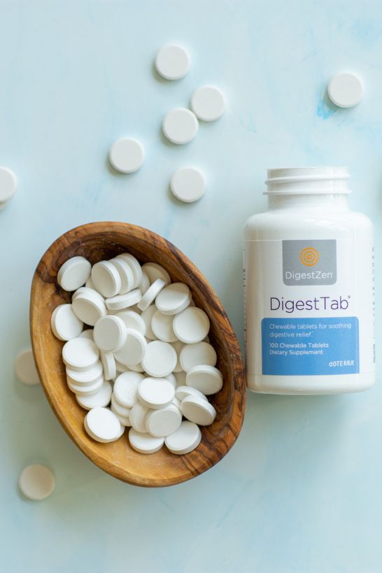 doTERRA DigestTab Chewable Tablets - Supports healthy digestion and soothes stomach discomfort.