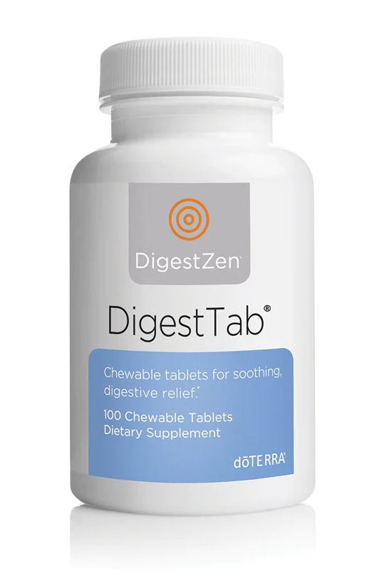 doTERRA DigestTab Chewable Tablets - Supports healthy digestion and soothes stomach discomfort.