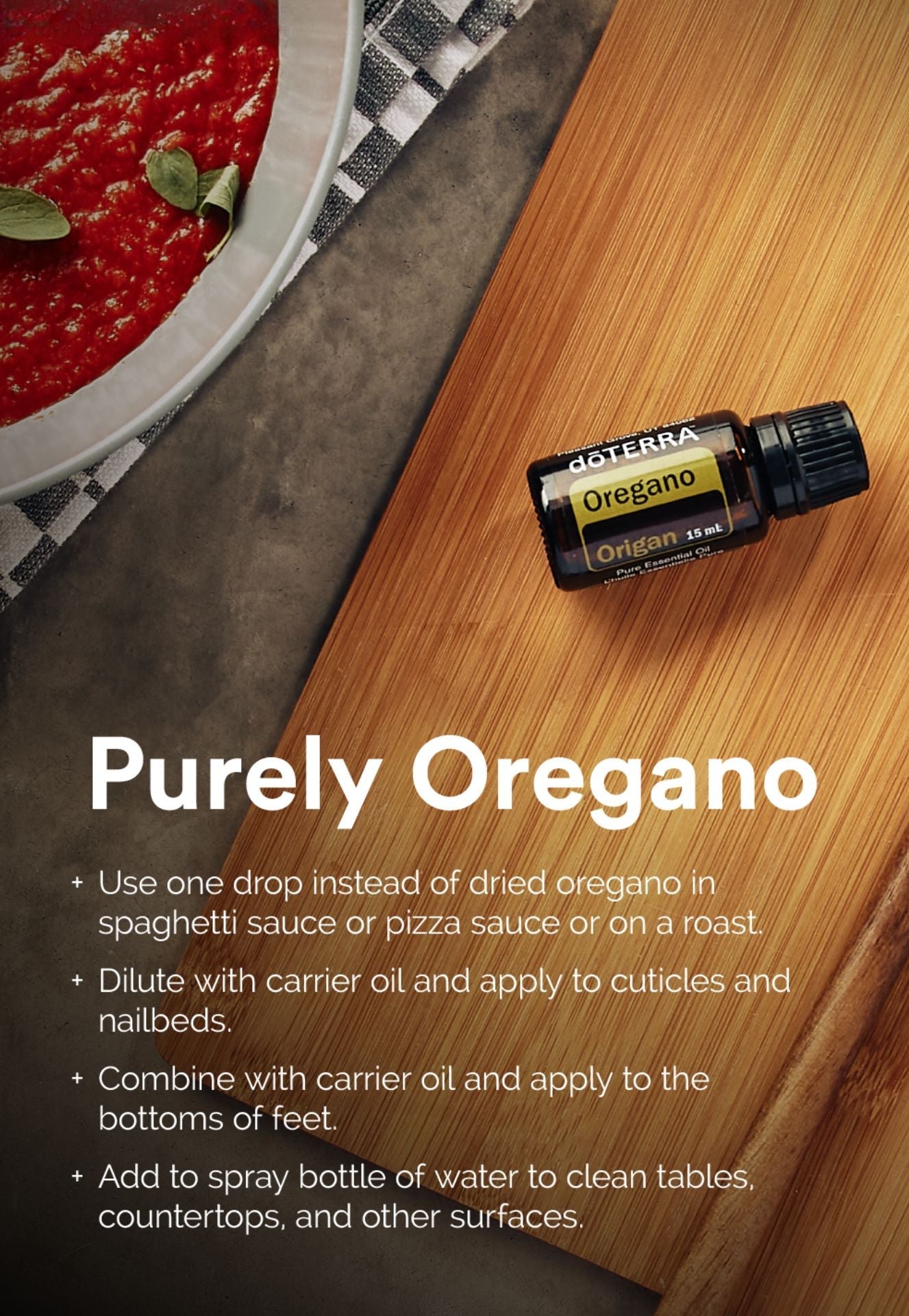 doTERRA Oregano Essential Oil - Supports the immune system and has antibacterial properties.