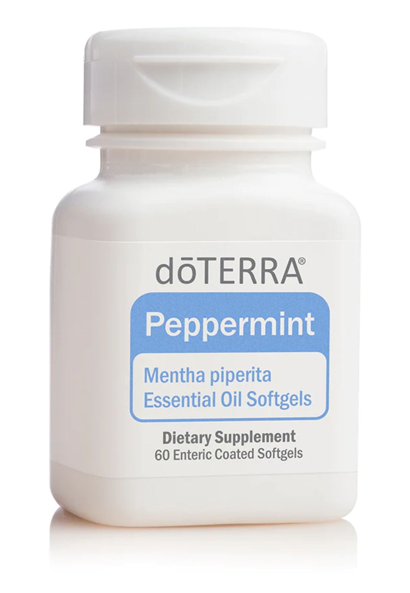 doTERRA Peppermint Softgels, Supports digestive health and provides respiratory support.