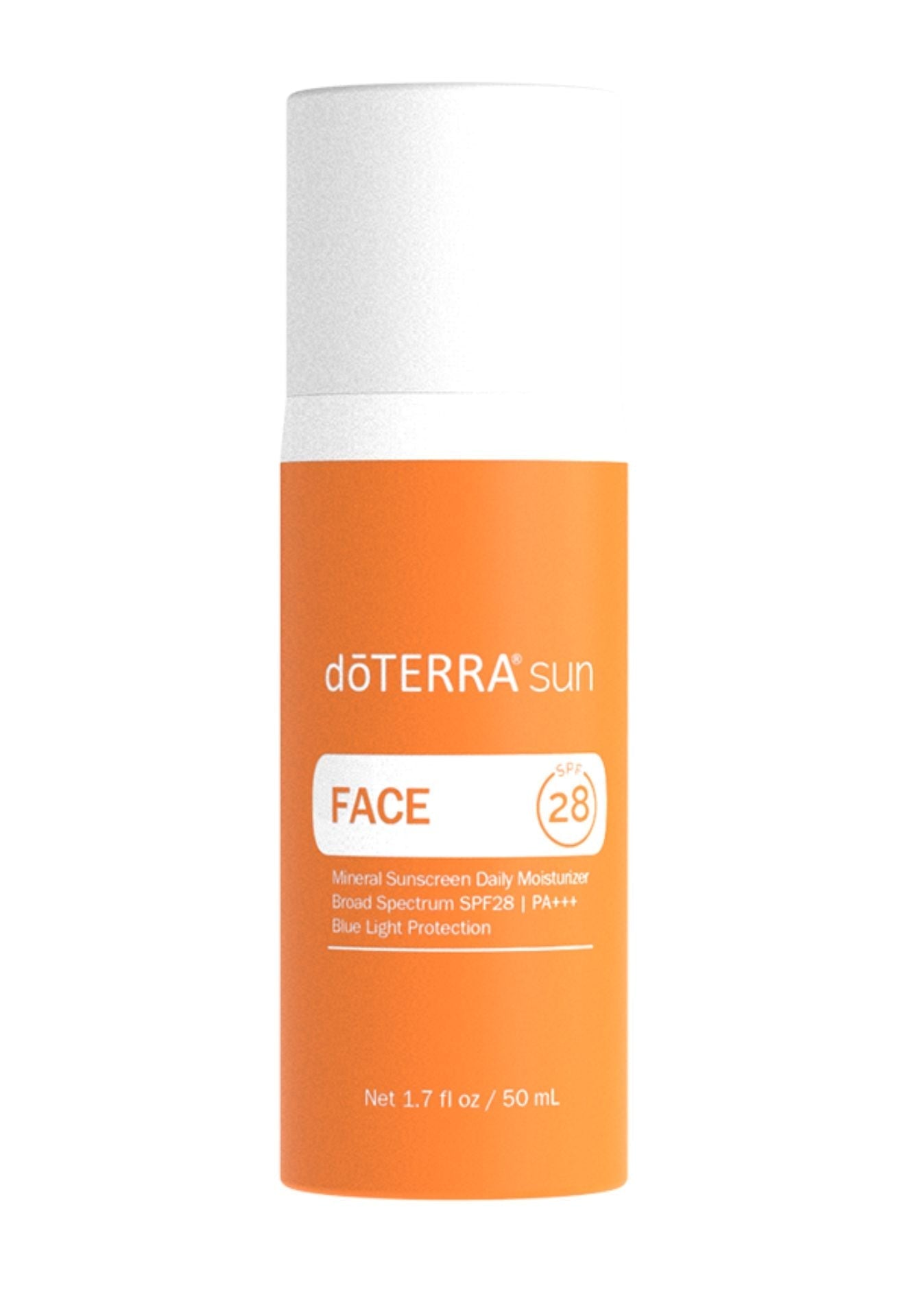 doTERRA sun® Face Mineral Sunscreen Moisturizer, Protects and moisturizes the skin with a natural mineral formula.