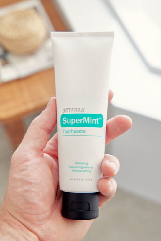 doTERRA SuperMint Natural Whitening Toothpaste, Whitens teeth naturally and supports oral health.