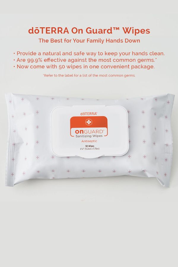 dōTERRA On Guard Sanitizing Hand Wipes 50 pk, Convenient hand wipes for on-the-go cleansing.