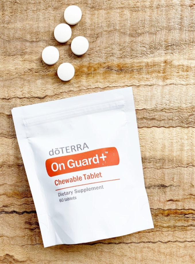 doTERRA On Guard+ Chewable Tablets, Supports immune health and provides protective benefits.