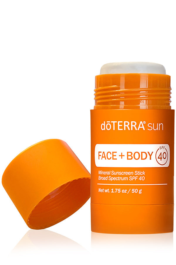 dōTERRA sun® Face + Body Mineral Sunscreen Stick, Convenient stick for sun protection with a natural mineral formula.