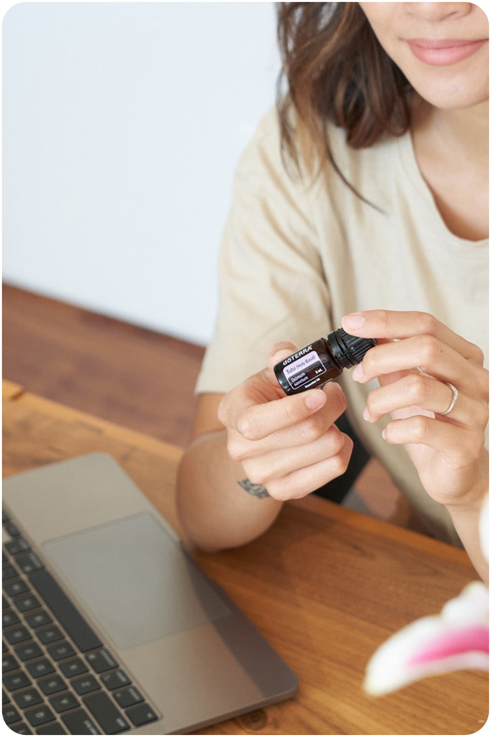 doTERRA Tulsi (Holy Basil) Essential Oil, Supports emotional balance and overall wellness.